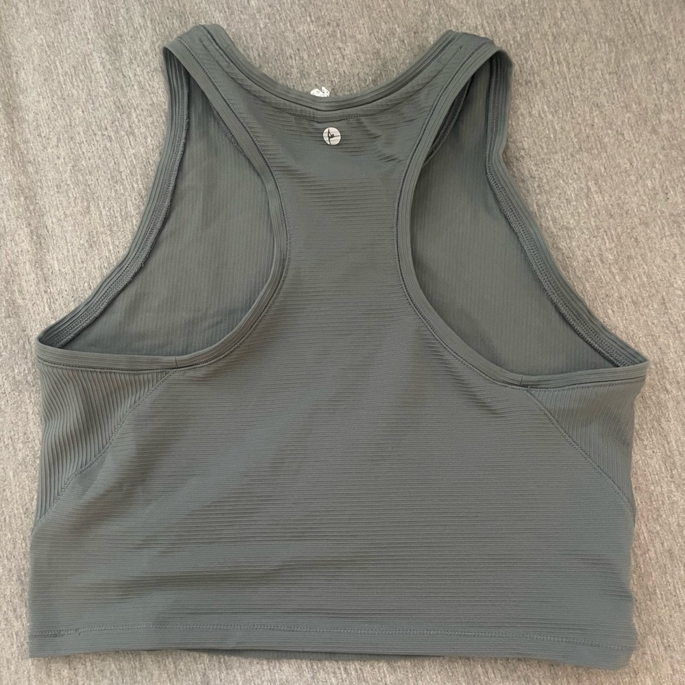 90 Degrees by Reflex Ribbed Racerback Cropped Tank